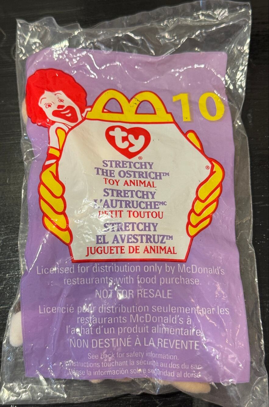 McDonald's Ty Beanie Baby 1999 Stretchy the Ostrich #10